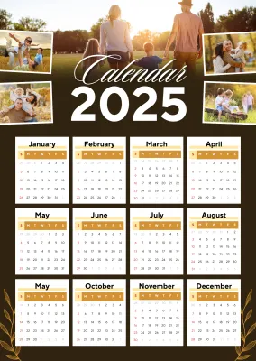 Custom Poster Calendar 2026 - Personal Business Souvenir Giveaway Laminated Calendar