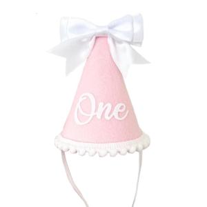 Lovely Fabric Hat for Baby Birthdays with Bowknot Detail Party Supplies Role Playing Props Birthday Hat