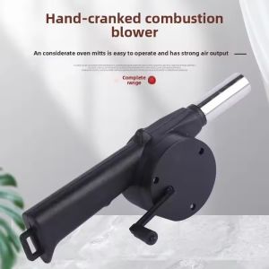 Hand-cranked Air Blower Barbecue Fan Mini Portable BBQ Grill Fire Bellows Picnic Camping Accessories Outdoor Hand Tools