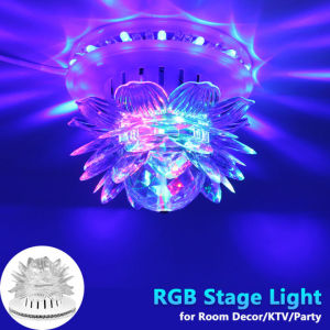 【FIMILO】ไฟดิสโก้ ไฟปาร์ตี้ ไฟเทค ปาร์ตี้ ไฟเวทีLEDขนาดเล็ก ไฟตกแต่ง หมุนคริสตัล เปิดใช้งานด้วยเสียงอัตโนมัติ โคมไฟเวทีหลากสีสำหรับKTVปาร์ตี้คริสต์มาสงานแต่งงาน