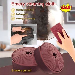 ✨Magic Durable Dishcloth for Kitchen Use High Fiber Density Scrubbing Scourer Sponge Pad Multi Layer Nylon Cuttable Stain Removal Uniform Force Elastic Grinding Grease Cleaning Product Name Dirt Removal Magic Dishcloth