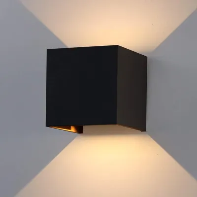 12W LED Wall Lamp In/Outdoor Light IP65 Waterproof Adjustable Beam Angle Design Cube LED Bedroom Liveroom Porch Wall