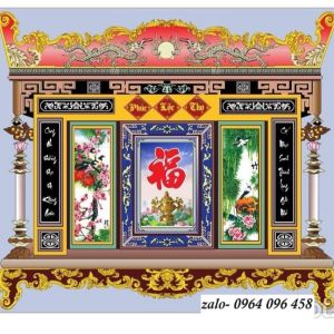 Tranh gạch 3d ốp tường phòng thờ - CVN6