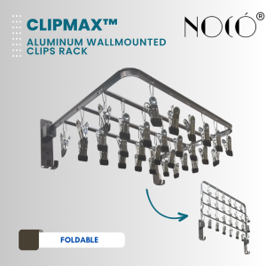 SAMPAYAN XPRESS® ClipMax Aluminum Wallmounted Clips Rack Socks Clips Hanger Baby Clothes Underwear Sampayan Heavy Duty