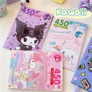 Sanrio Blackmi Hello Kitty สติ๊กเกอร์หนังสือ Melody Guka การ์ตูน Kawaii สติ๊กเกอร์มือบัญชีตกแต่งของขวัญสาว คุณภาพเสริมสร้างสรรค์