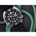 S31k0 Aut0mat1c 2OOM D1v3rs Wat3r Res1stant Day&Date D1sp1ay A11 B1ack Rubber Strap Watch f0r M3n(Fr3e B0x). 