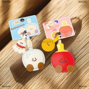 [COD] Bsuimki Dễ thương phim hoạt hình da vợt dây đeo Mặt dây chuyền Keychain Kawaii mô phỏng cầu lông bóng bàn ba lô trang trí phụ kiện