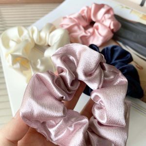 [SG | Your Silky Hair] 4pc Set Silk Satin Scrunchies Women Hair Ties -  Big Scrunchy Hair Bands Elastic Hair Accessories Soft Large Scrunchies For Girl Women