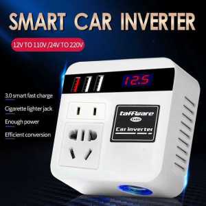 PROMO Taffware Charger di Mobil Car Power Inverter DC to DC 12/24V to 110/220V 100W - EA851