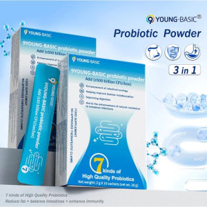 【Halal】9YOUNG-BASIC Organic Probiotic Powder | Prebiotics for Digestive and Immune Health、Quick-Acting Formula with Enzymes