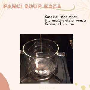 Stewing Soup Panci Kaca Glass Pan Panci Kaca Besar/panci soup kaca/soup pot glass