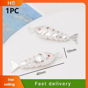 HB Chinese Style Metal Fish Shaped Charms Pave Red Zircon Pendants For DIY Necklace Bracelet Earrings Jewelry Making Accessories