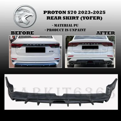PROTON S70 2023-2025 YOFER REAR BACK SKIRT DIFFUSER ORIGINAL SKIRT BODYKIT (MATERIAL PU)