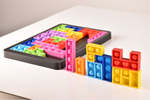 [SG STOCKS] Push Pop It + Tetris Building Block Game (2IN1 FUN) Brain Sensory Thinking Puzzle Toys