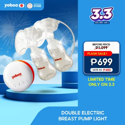 Yoboo Double Electric Breast Pump-Light One-step breastfeeding Painless Pumping 300ml