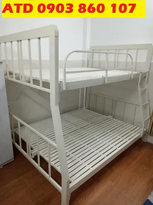 giường tầng sắt cao cấp hộp vuông 4x8 giá rẻ tại xưởng