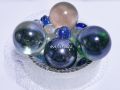 Big Size 6pcs Assorted Glass Marble / Jolen / Holen with 12pcs Assorted Mini Glass Pebbles. 