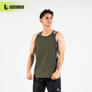 Baju Tank Top Tanpa Lengan Sleeveless Singlet Slim Quick Dry Fit Anti Bakteri Stretch Elastis Workout Olahraga Sport Training Gym Fitness Running Lari Basket Pria