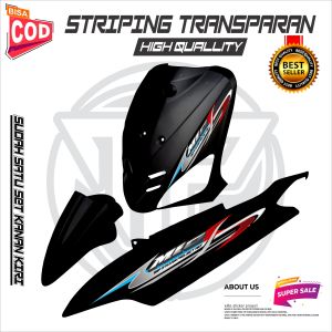 STRIPING YAMAHA MIO SPORTY OLD TRANSPARAN STICKER CUSTOM MOTIF SIMPEL 21
