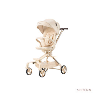 BEBE AMICO T6 SERENA BEIGE รถเข็นเด็ก หลังคากันUV 50+ พร้อมฟังก์ชัที่นั่งหมุน 360 องศา