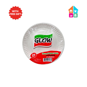 25pcs 7.5 Inches Laminated Paper Plate Grease Resistant Coating Disposable Plate for Parties & Event