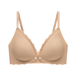 Thin Front Buckle Nursing Bra Wireless Maternity Underwear