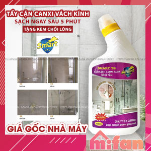 Tẩy Cặn Canxi Trên Kính SMART TK - Vệ Sinh Sạch Cặn Bám Lâu Ngày Vách Kính Nhà Tắm Gương - SẠCH NHANH SAU 5 PHÚT