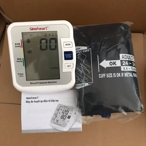 Máy đo huyết áp bắp tay Sinocare BA-801 sử dụng điện 220v + tặng bộ đổi nguồn