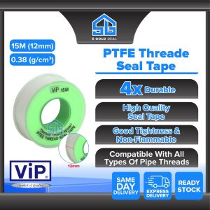 ViP PTFE White Seal Tape Water Plumbing Hose Seal Anti Leakage Thread Seal Tape For Pipe Leakage Tape Air 12mm 19mm 25mm