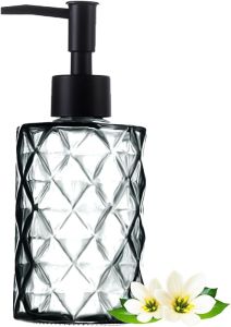 Pink Soap Dispenser with Gold Plastic Pump Soap Dispensers Pink for Bathroom Pink Hand Soap Dispenser Christmas Decorations Dish Dispenser Bottle for Kitchen Sink