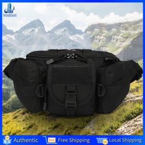 [Vodool Home Mall] Multipurpose Fishing Pouch Nylon Portable Outdoor Sports Waist Pack Waterproof Large Capacity for Camping Hiking Traveling Running