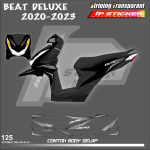 BEAT DELUXE 2020 - 2023 (COD) STIKER STRIPING MOTOR HONDA BEAT DELUXE  2020 - 2023- STIKER LIST SIMPLE WARNA VARIASI DESAIN RACING HOLOGRAM DAN TRANSPARAN BISA COD IP.KODE R-125 IP PROJECT
