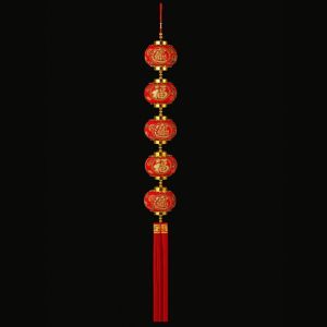 LITUILI Thủ công Đồ treo đèn lồng đỏ năm mới Treo Bóng đỏ Dây Đèn Lồng Di động Phong cách Trung Quốc Dây bóng trang trí Đồ dùng cho bữa tiệc