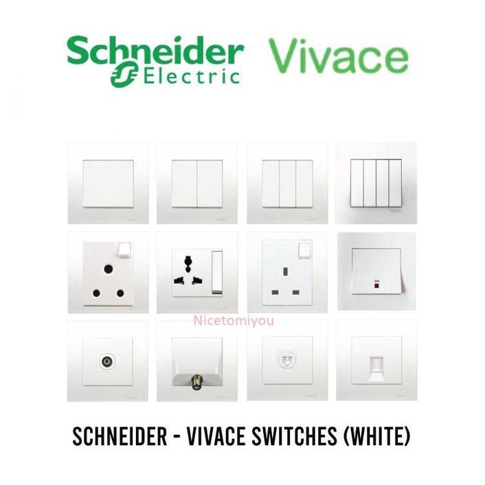 Schneider Electric Vivace 16AX Series Switches & Sockets (White) | Lazada