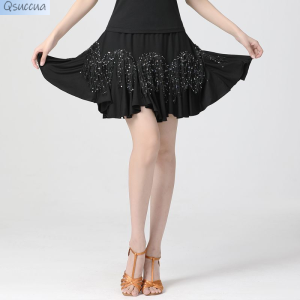 Adult Halfskirt Dance Skirt Latin Dance Lower Skirt Summer National Standard Dance Short Skirt Performance Dress