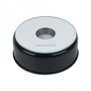 360 Degree Rotating Crystal Display Base Stand for Crystals Glass Art USB Power Led Light Base Rotating Crystal Holder