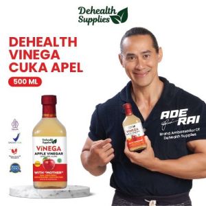 Dehealth supplies finega / vinega - apple cider vinegar cuka sari apel original halal murni organik