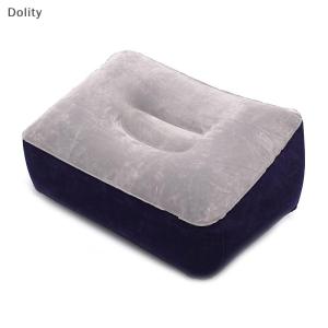 🎄【Special price】Dolity Soft Footrest Pillow PVC Inflatable Foot Rest Pillow Cushion Air Travel Office