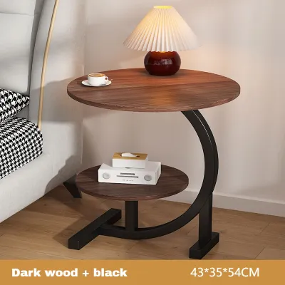 Coffee Table Small Round Table Side Sofa Livingroom Bedroom Storage Rack Balcony Meja Bulat Meja Teh Bedside Cabinet G形茶几边几