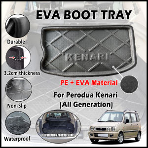 ✨ For Perodua Kenari All Generation EVA Copolymer Car Boot Tray Luggage Cargo Trunk Tray Dulang But Kereta Durable Easy Clean 100% Custom Fit Waterproof Senang Pasang Senang Cuci Kalis Tahan Lama Air 汽车后箱垫