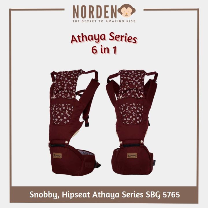 Maroon Hipseat Snobby Snobby Gendongan Depan Bayi Hipseat Posisi