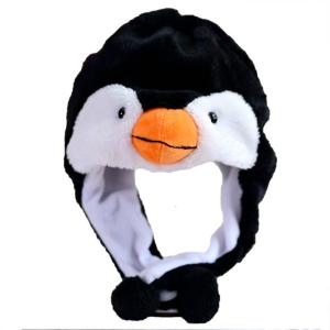 Penguin Hat Plush Trapper Hat Penguin Earflap Ski Hat Hooded Hat Fleece Earflap Hat Bomber Hat Animal Earflap Beanie