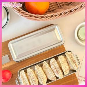 [Hill Angelia] Hộp sắt hình chữ nhật với nắp công suất lớn quà lưu niệm đám cưới kẹo container dứa bông tuyết bánh bao bì hộp lưu trữ