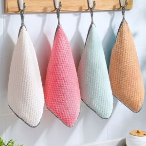 GORGE 10pcs Super Absorbent Kitchen Cleaning Cloth Fast Drying Microfiber Reusable Cleaning Wipe Thickened Non-Stick Oil Cleaning Towels Household
