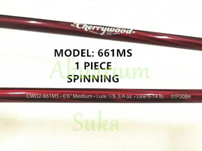 8171 BERKLEY CHERRYWOOD HD ONE PIECE / 2 PIECE SPINNING / CASTING FISHING ROD