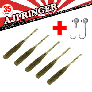 5pcs Softlure Aji Ringer Ajing Game Jig Head 1g Kepala Bulat Softlure Mini Bukan Kyoto Umpan Pancing Casting