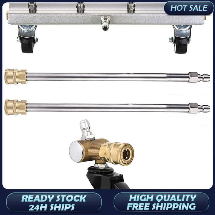 5000PSI 15inch Pressure Washer Undercarriage Cleaner Water Broom Car Chassis Wash 4 Spraye Nozzle NEW