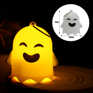 YESPERY 6Pcs Halloween Ghost Lamp Keychain Glowing Ghost Hanging Pendant Party LED Ghost Light Gifts Halloween Decoration
