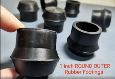 1 inch (25mm) inside diameter ROUND OUTER HEAVY DUTY Rubber Footings