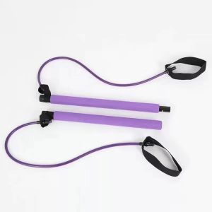 Family fitness equipment Hip and leg training women Pilates stick Indoor Sports Thin Arm Fitness Stick men Weight loss and slimming equipment Pilates Stick Yoga Pull Rod Steel Pipe Resistance Band Home Gym Muscle Fitness Bar Stretching Sports Workout